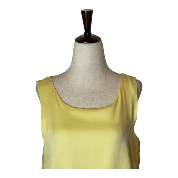 Ali Ro‎ Yellow Silk Tank Overlay Geometric Sequins Skirt Mini Dress Size 4 - Picture 3 of 10